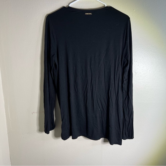 Michael MK Surplice Blouse Women’s Size M Black - Picture 8 of 8